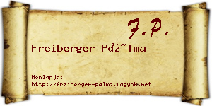 Freiberger Pálma névjegykártya